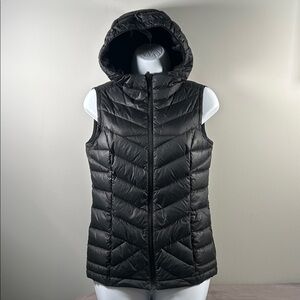 Lole Black Quilted Hooded Vest